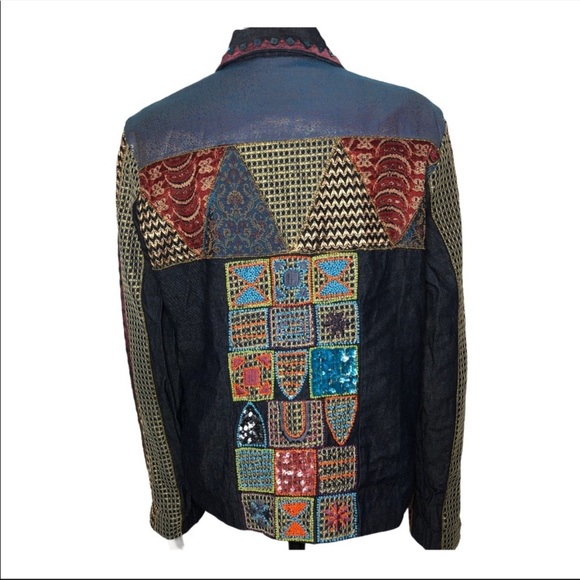 Sandy Starkman Vintage Embroidered Jean Jacket - Picture 5 of 7